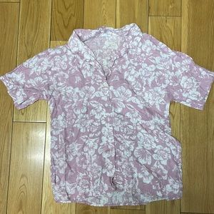 Cotton On XXS Pink Hawaiian button up shirt